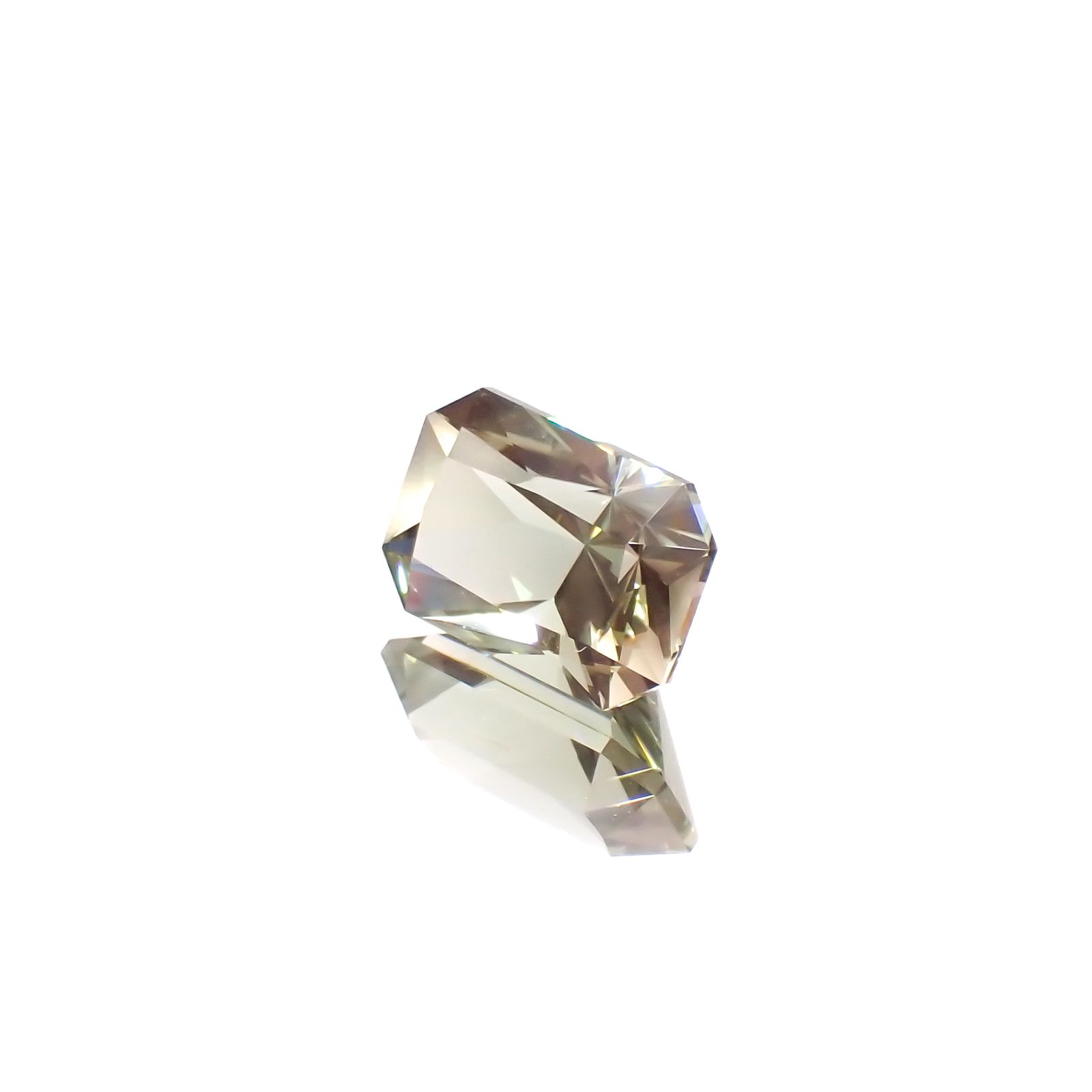 ◇バリオンカット◇バイカラーオレゴンサンストーン アメリカ・オレゴン州産 3.02ct[231224663]10.3x7.2mm前後