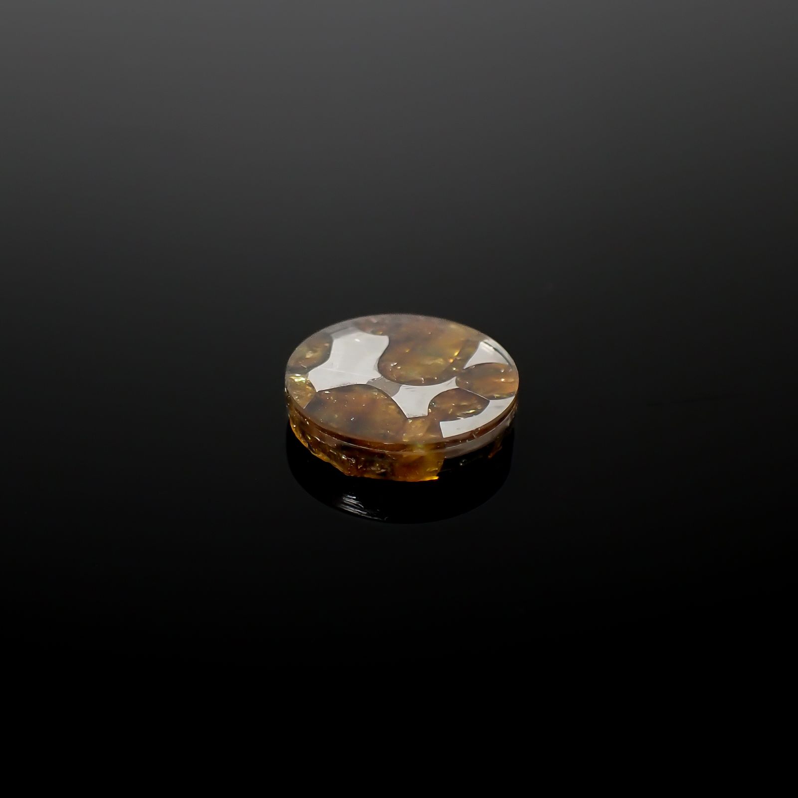 パラサイト隕石Sericho トリプレット 発見地:ケニア 4.28ct[240125724]12x11.9mm前後