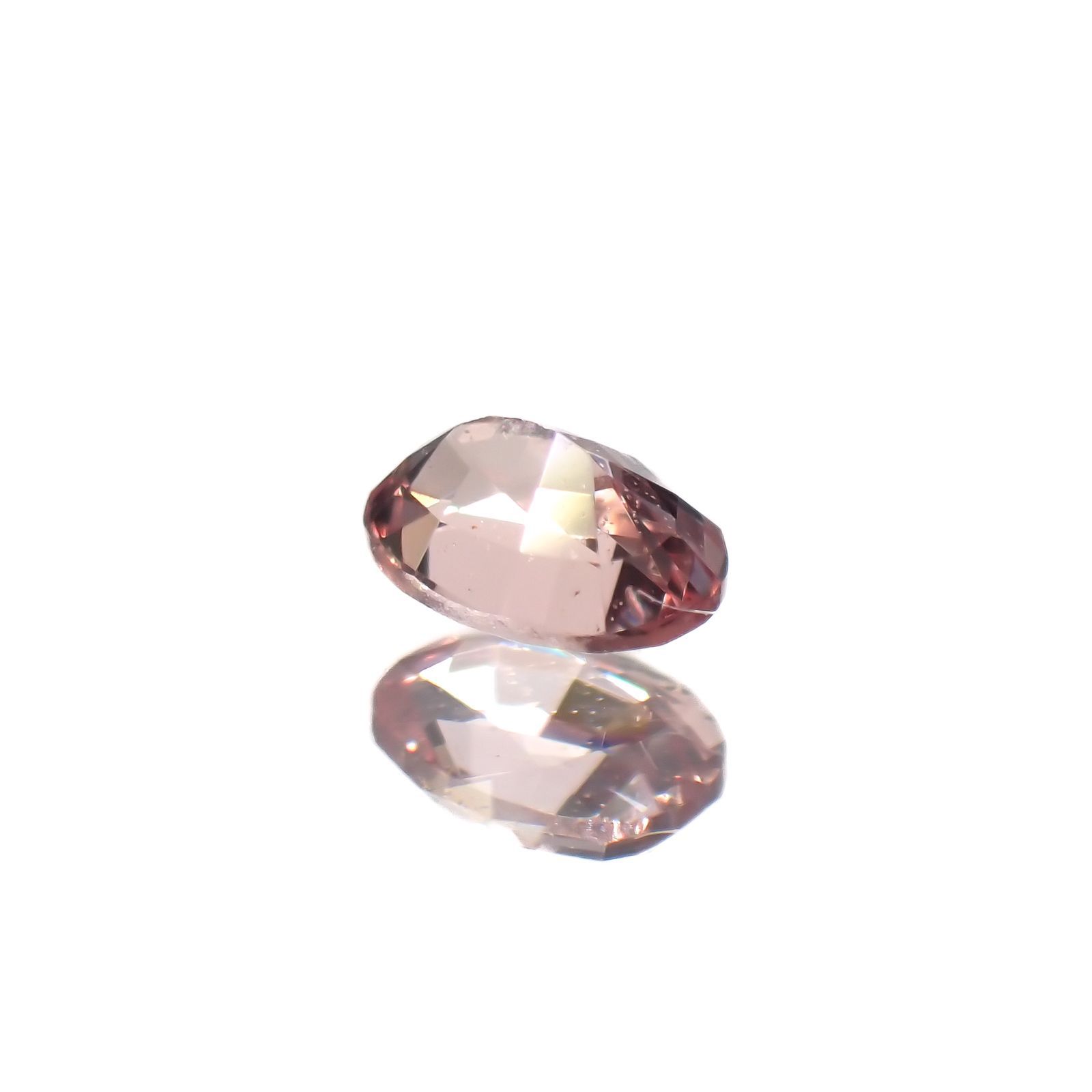 パパラチャサファイア(宝石名サファイア/別名パパラチャ・サファイア)スリランカ産 0.073ct ソ付(日独)[221219643]2.85x2.1mm前後