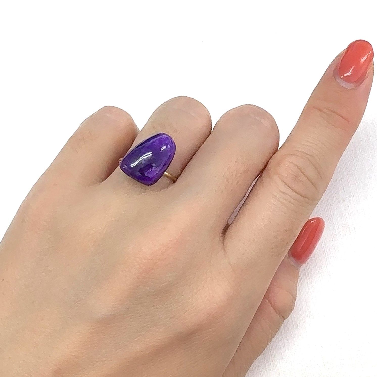 ◇フリーフォーム◇スギライト 南アフリカ産 6.50ct[220114298]15x10.7mm前後
