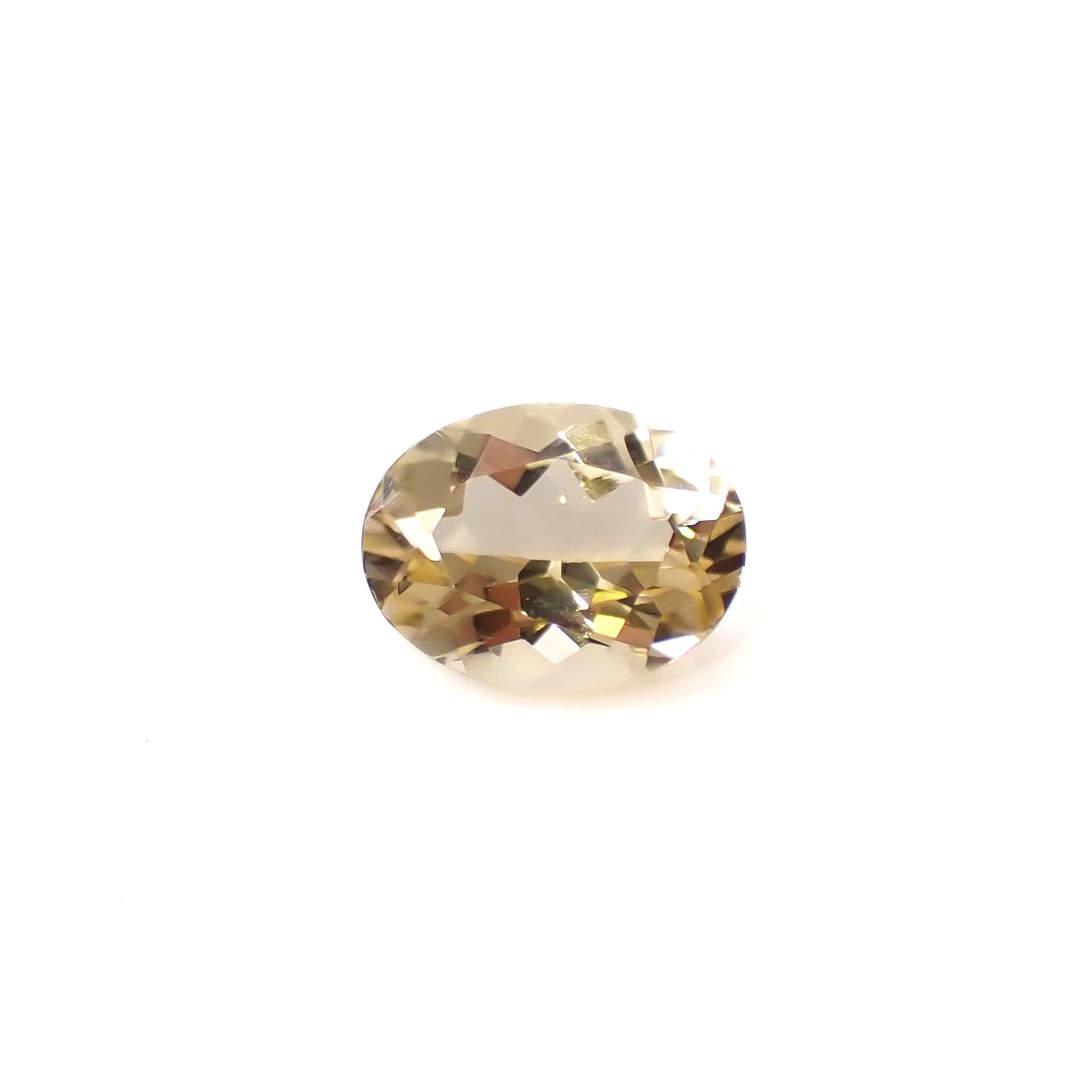 イエローベリル(宝石名イエロー・ベリル)ブラジル産 1.23ct 識別済[250329990]8.1x6.2mm前後