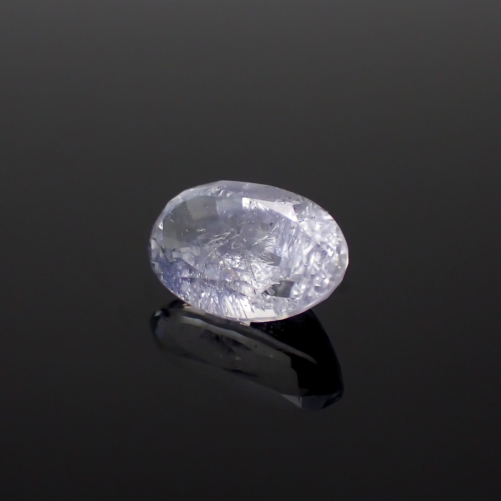 デュモルチェライトインクォーツ ブラジル産 1.48ct[231023582]9.3x5.9mm前後