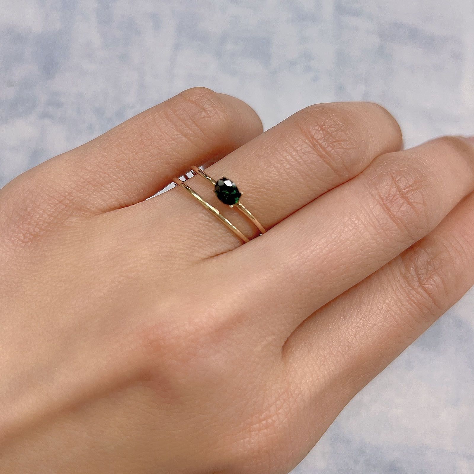 クロムトルマリン(宝石名クロム・トルマリン) タンザニア産 0.27ct 識別済[20096224]4.7×3.6mm前後