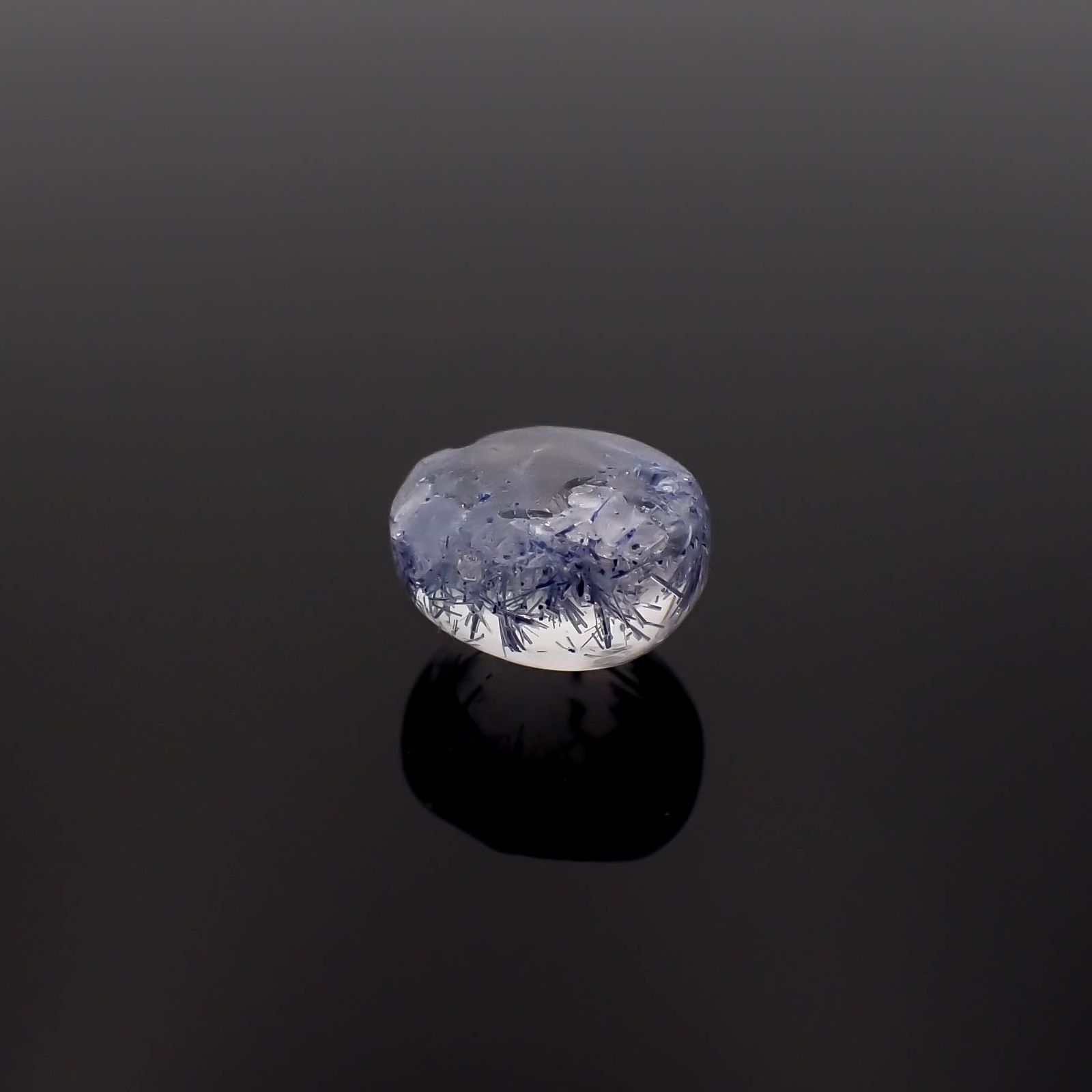 デュモルチェライトインクォーツ ブラジル産 2.90ct[230320887]8.7x7.5mm前後