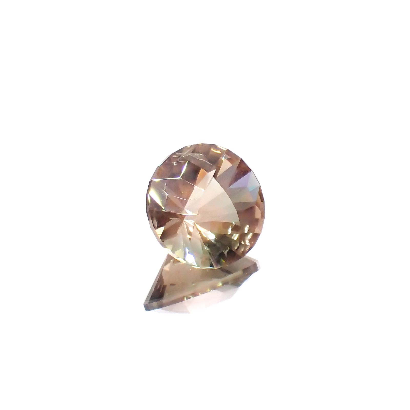 ◇カスタムカット◇バイカラーオレゴンサンストーン アメリカ・オレゴン州産 3.06ct[231224666]9.9x9.9mm前後