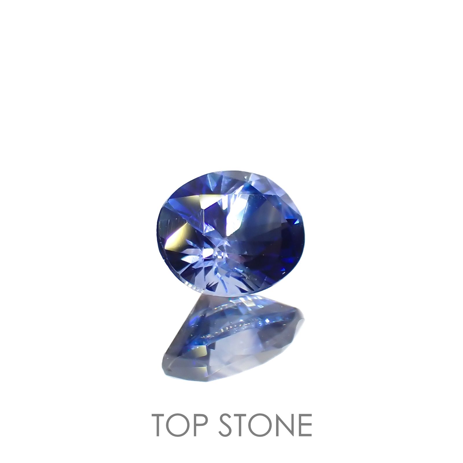バイカラーサファイア(宝石名サファイア)スリランカ/マダガスカル産 0.61ct 識別済[220817435]5.5x4.5mm前後