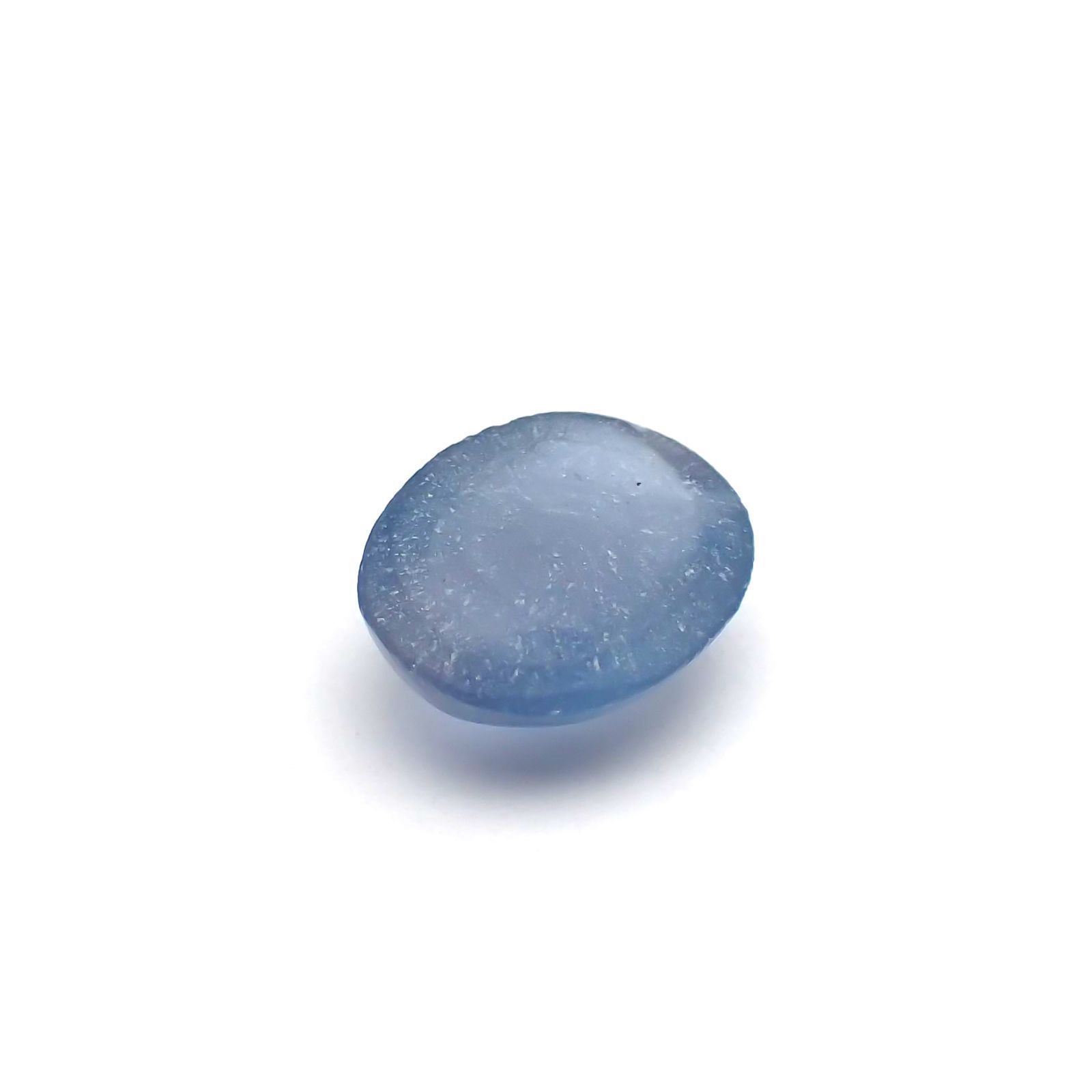 アパタイトキャッツアイ(宝石名ブルー・アパタイト・キャッツアイ)マダガスカル産 1.861ct ソ付(彩珠)[230823098]8.3x7.2mm前後