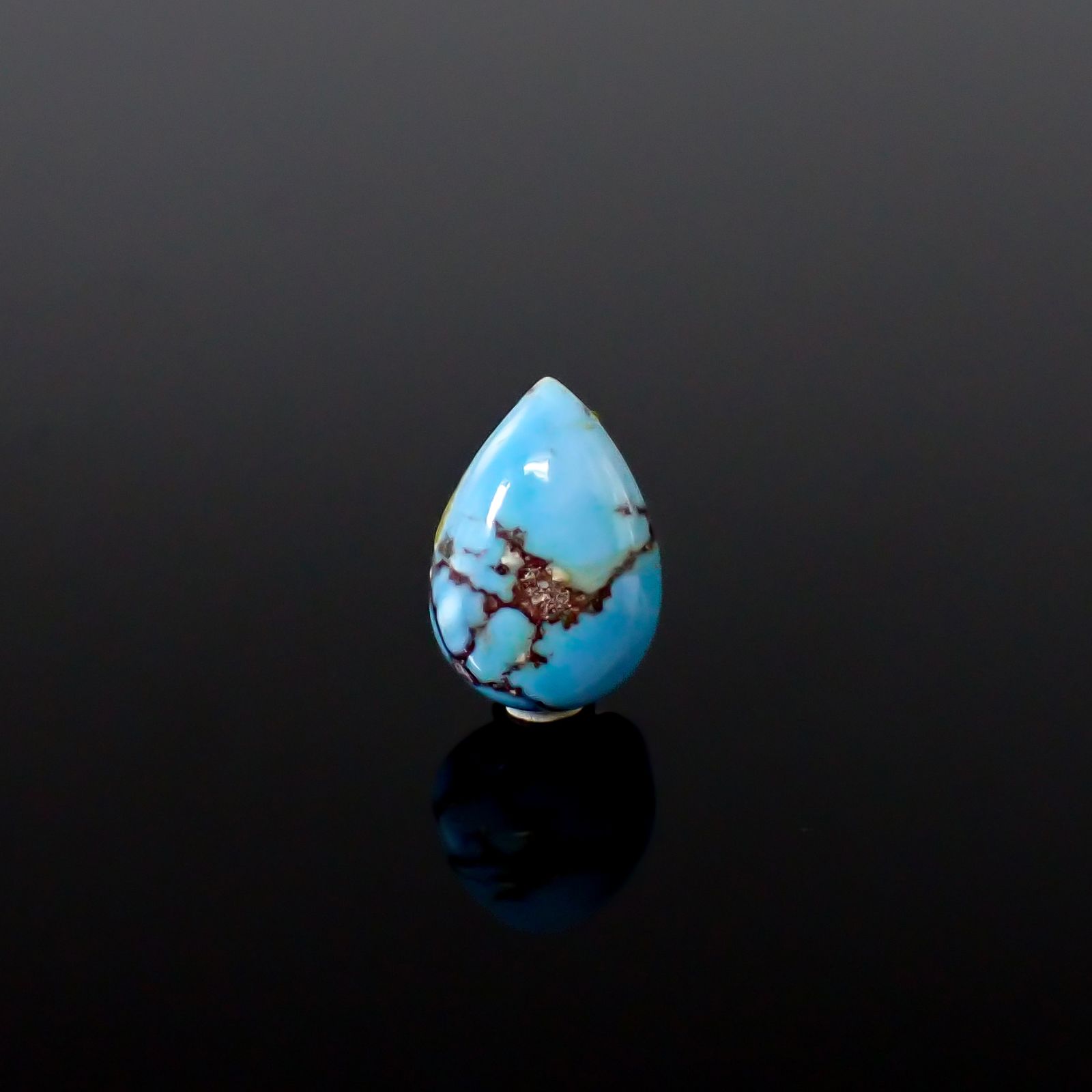 ターコイズ カザフスタン・ゴールデンヒル鉱山産 1.76ct / 10.2x7.1mm前後 [260632395]