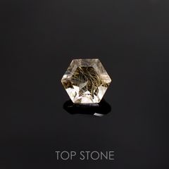 ◇ヘキサゴンカット◇ルチルクォーツSA ブラジル産 ルース 0.58ct[210511011]5.1×5mm前後