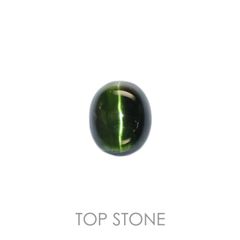 ダイオプサイドキャッツアイ(宝石名ダイオプサイト・キャッツアイ)ロシア産 4.313ct ソ付(CGL)[230120312]10x8.1mm前後