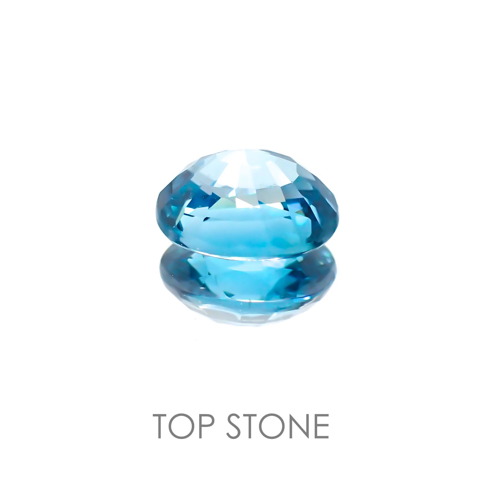 ブルージルコン カンボジア産 ルース 2.1ct[20117930]7.9×6.1mm前後