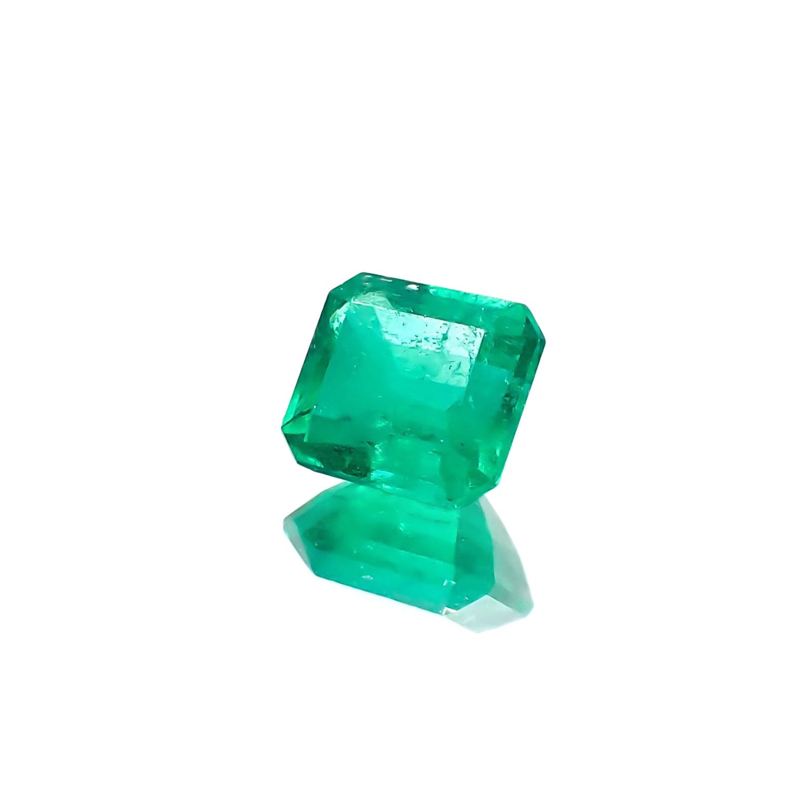 エメラルド(宝石名エメラルド) コロンビア産 ソ付(彩珠) 0.561ct / 5.2x4.6mm前後 [210711710]