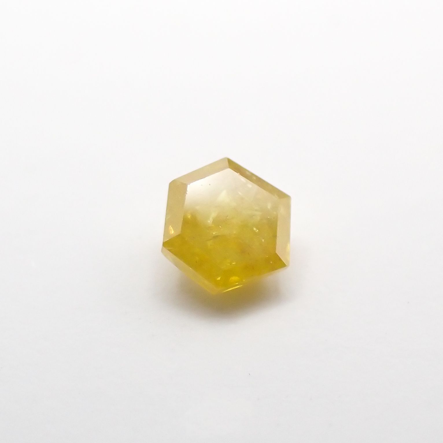 ◇ヘキサゴンアンティークカット◇イエローダイヤモンド ルース 0.07ct[210611065]2.5×2.4mm前後
