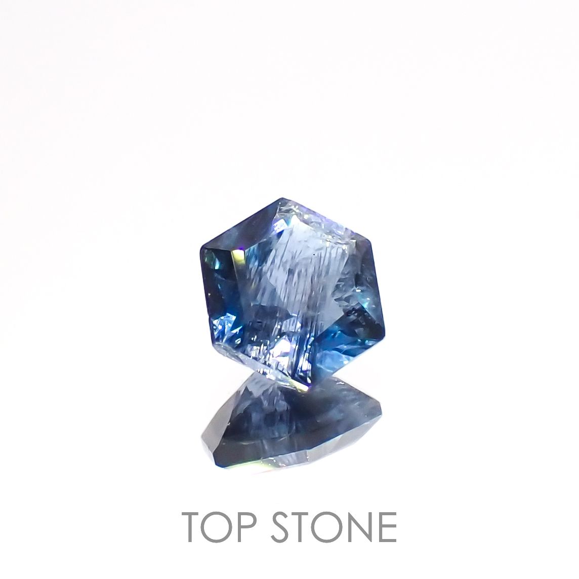 ◇ヘキサゴンカット◇サンタマリアアクアマリン ブラジル産 0.45ct[230119920]4.9x4.8mm前後