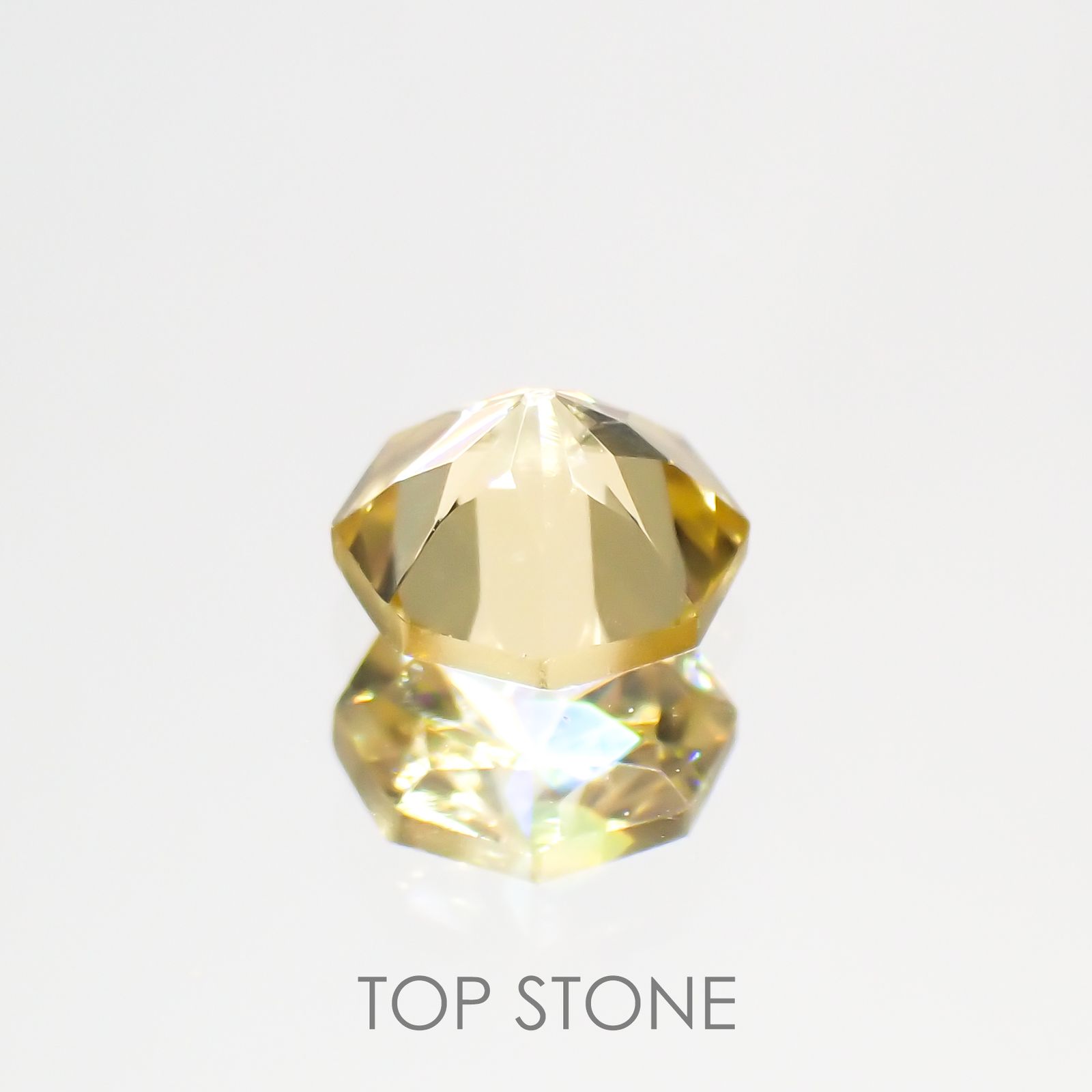 ◇オクタゴンカット◇イエロージルコン(宝石名ジルコン) カンボジア産 0.84ct 識別済[210410486]5×5mm前後