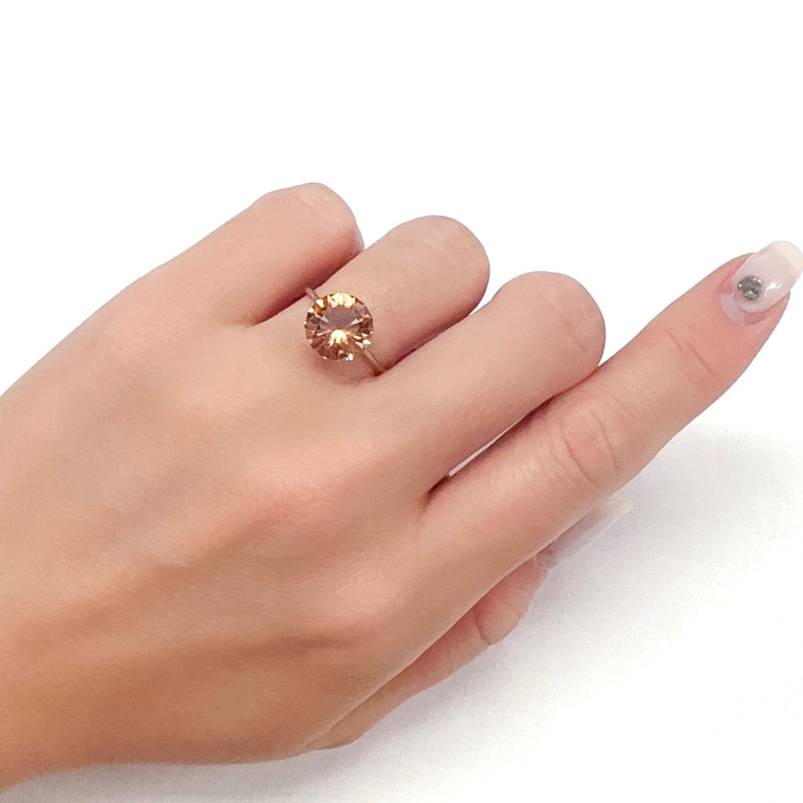 ◇カスタムカット◇オレンジトルマリン コンゴ産 3.13ct[231224528]9.6x9.6mm前後