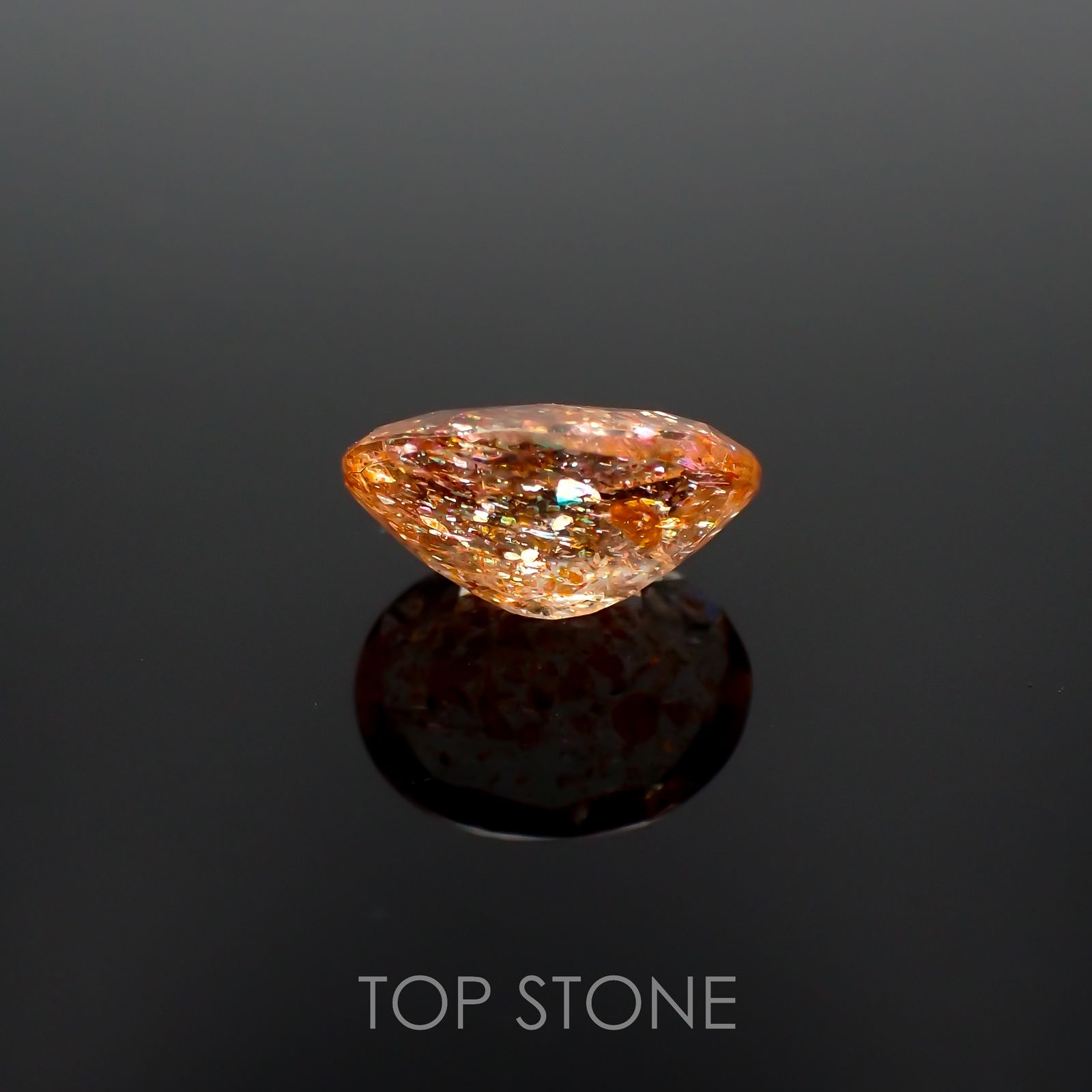 イリュージョンサンストーン インド産 1.62ct[221219257]9.1x7.1mm前後