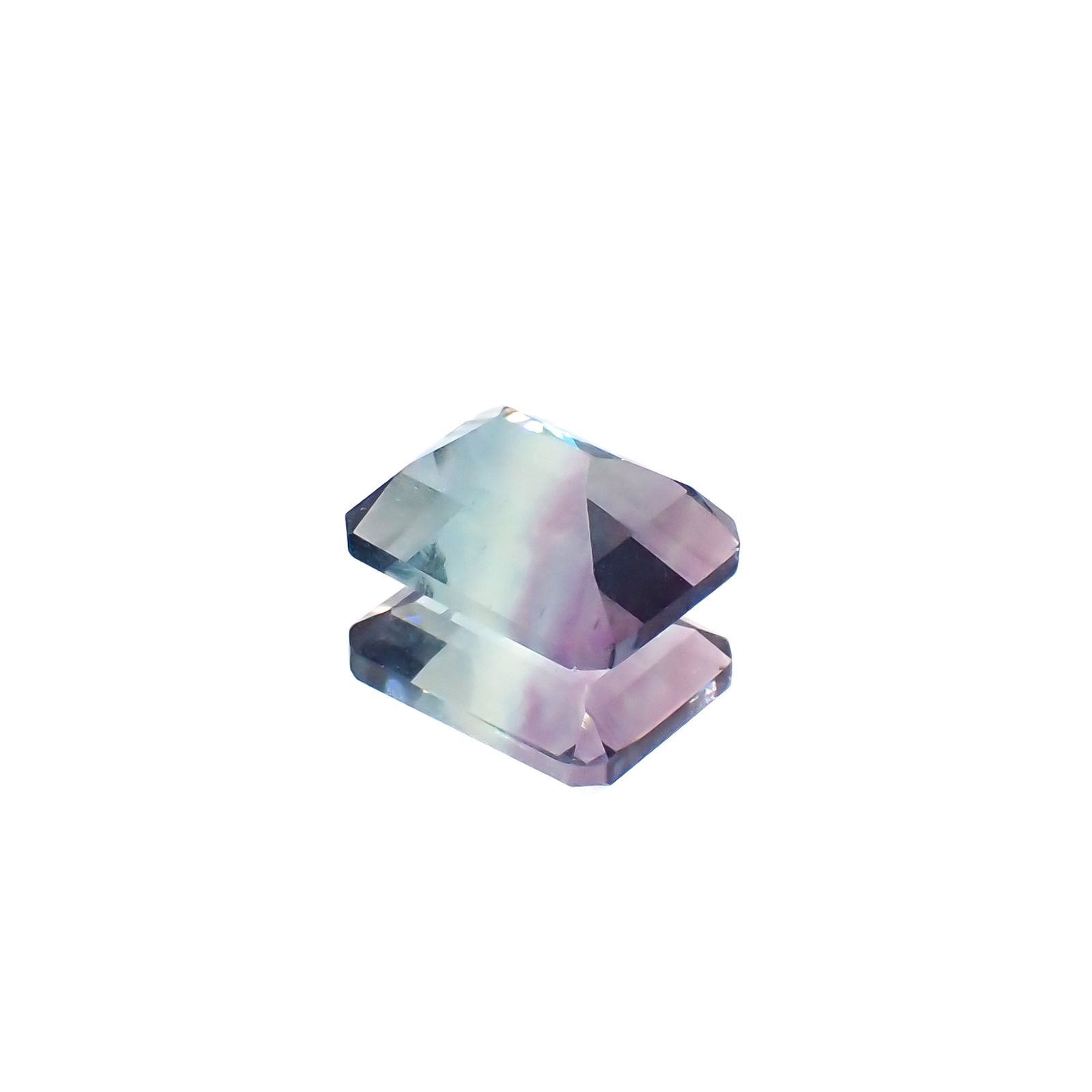パーティカラーフローライト フルオレッセンス ブラジル産 4.10ct[230823270]10.1x7.9mm前後