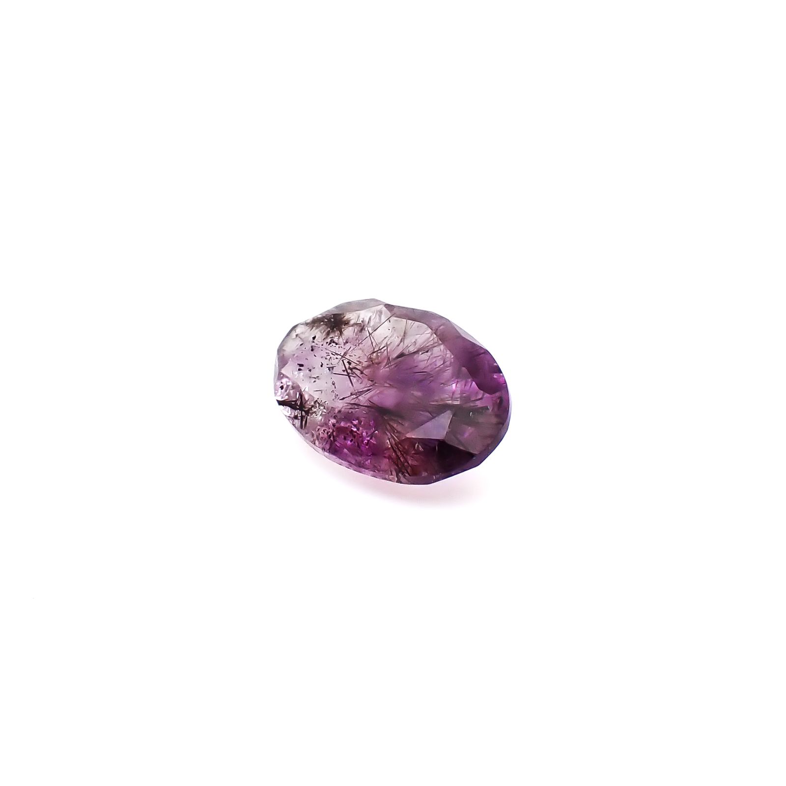 アメジストエレスチャル ブラジル産 5.04ct / 14.1x9.6mm前後 [260933031]