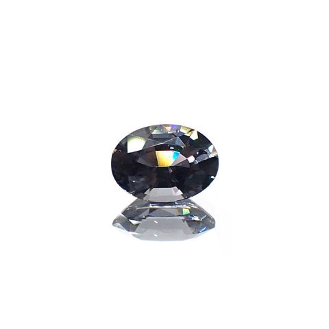 プラチナスピネル(宝石名スピネル)ビルマ産 0.88ct 識別済[250730758]7x5.1mm前後