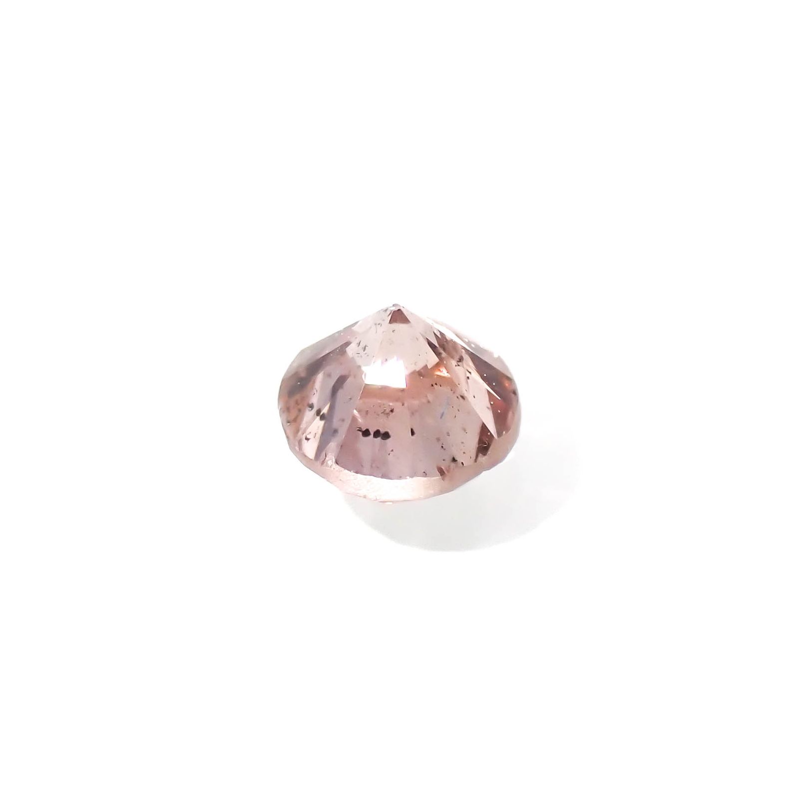 ピンクダイヤモンド(宝石名ダイアモンド I-1/FANCY BROWN PINK) 0.177ct ソ付(CGL)[230321213]3.28x3.35mm前後