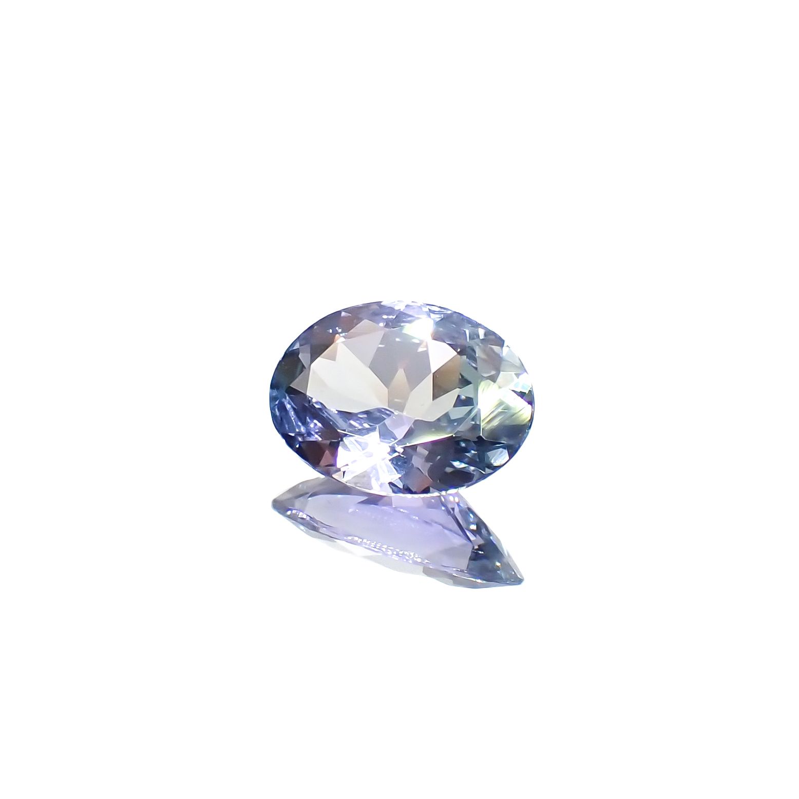 バイカラータンザナイト(宝石名タンザナイト/ゾイサイト)タンザニア産 0.95ct 識別済[230923505]8x6mm前後