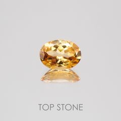インペリアルガーネット(ヘソナイト)(宝石名ガーネット) スリランカ産 0.87ct 識別済[20128780]6.8×5.1mm前後