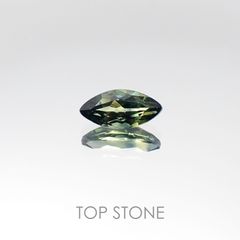 パーティカラーサファイア(宝石名パーティカラード・サファイア) ケニア産 0.65ct 識別済[20063026]7.9×3.6mm前後