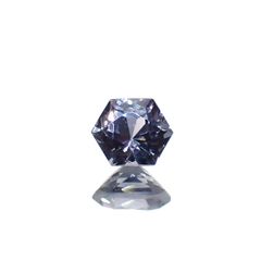 ◇ヘキサゴンカット◇バイオレットスピネル(宝石名スピネル)ビルマ/マダガスカル産 0.30ct 識別済[230220670]3.7x3.5mm前後