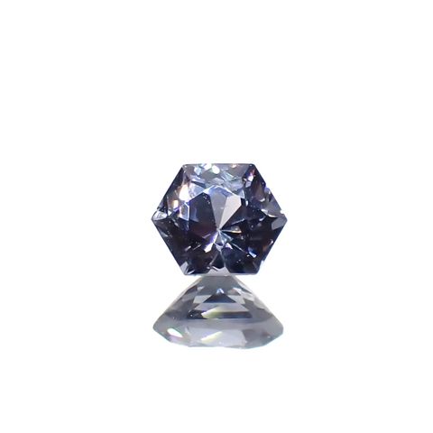 ◇ヘキサゴンカット◇バイオレットスピネル(宝石名スピネル)ビルマ/マダガスカル産 0.30ct 識別済[230220670]3.7x3.5mm前後
