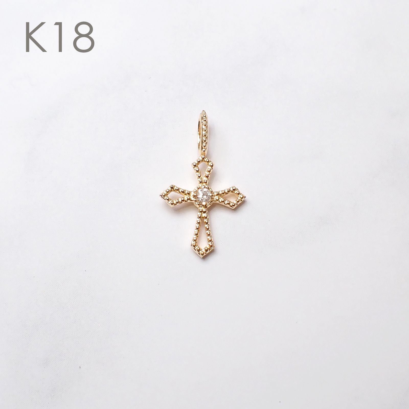 ◇K18/K10 Beata（ビィータ）◇クロス [ラッキーチャーム/ペンダントトップ※チェーン別売り]