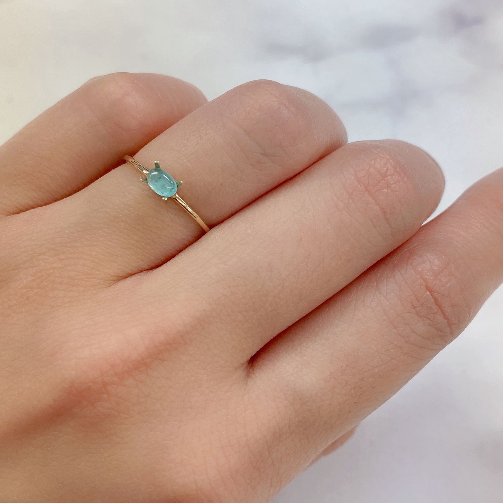 パライバトルマリン(宝石名トルマリン/別名パライバ・トルマリン)ブラジル・パライバ州バターリャ鉱山産 0.22ct 識別済[230421902]4.6x3mm前後