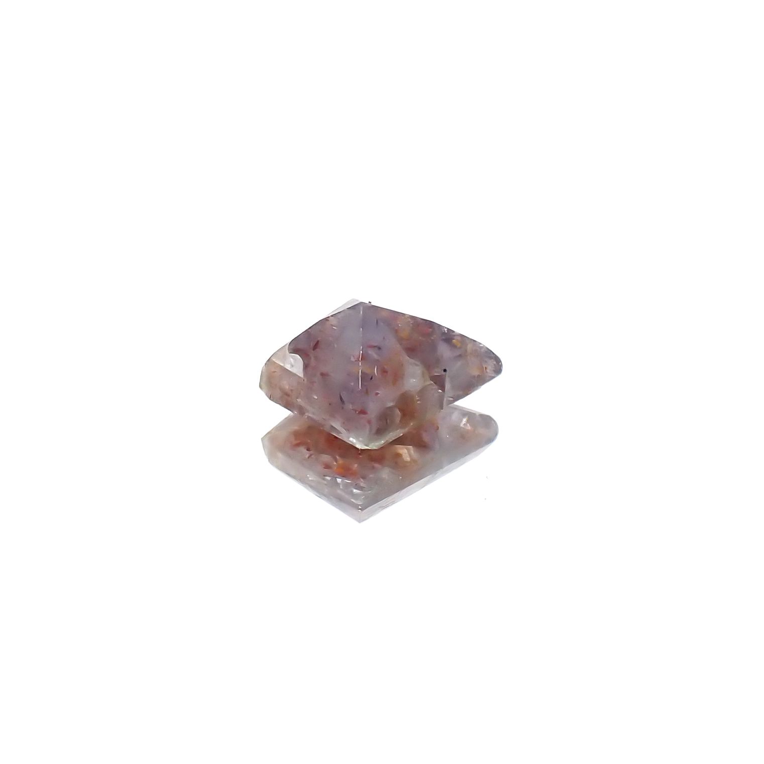◇カスタムカット◇ブラッドショットアイオライト インド産 1.35ct[240125389]9.5x7.7mm前後