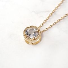◇K18 Lumiere（ルミエール）◇ペタライト | 一粒石ジュエリー 5mm [チャーム/ペンダントトップ※チェーン別売り]
