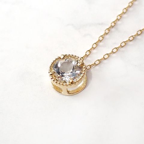 ◇K18 Lumiere（ルミエール）◇ペタライト | 一粒石ジュエリー 5mm [チャーム/ペンダントトップ※チェーン別売り]