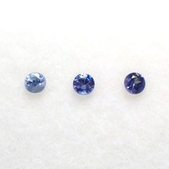 ベニトアイト カラーグラデーション3pcsセット アメリカ・カリフォルニア州産 0.16ct(3pcs合計)[230220505]2.2x2.2mm前後