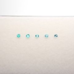 パライバトルマリン カラーグラデーション5pcsセット ブラジル産 0.12ct(5pcs合計)[230220486]1.8-1.9x1.8-1.9mm前後