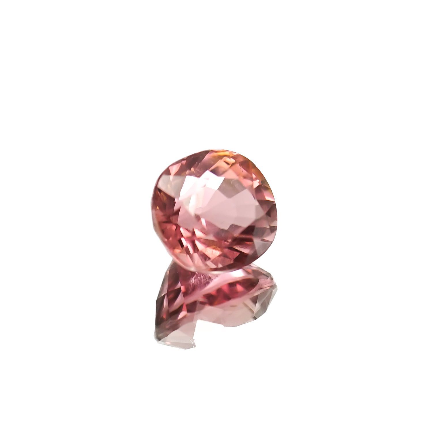 ローズピンクトルマリン(宝石名ピンク・トルマリン)ブラジル/アフリカ産 1.43ct 識別済[230120083]6.8x6.4mm前後