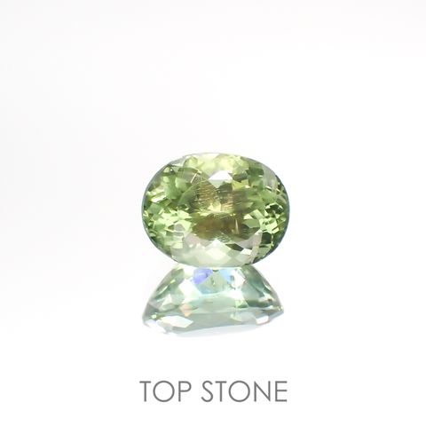 グリーンアパタイト(宝石名アパタイト) マダガスカル産 2.16ct 識別済[211113805]8.6×6.7mm前後