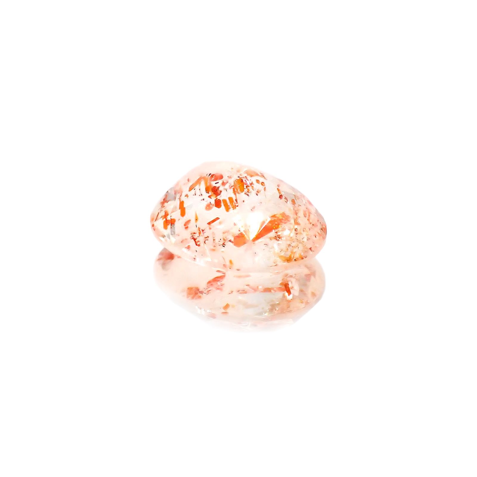 イリュージョンサンストーン(宝石名オリゴクレース)タンザニア産 2.49ct 識別済[250113874]10.3x8.3mm前後