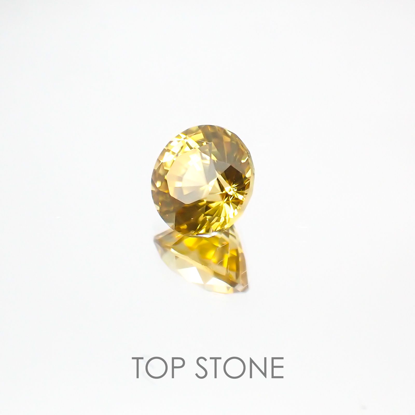 イエロージルコン(宝石名ジルコン) スリランカ/カンボジア産 1.80ct 識別済[21018069]6.6×6.6mm前後
