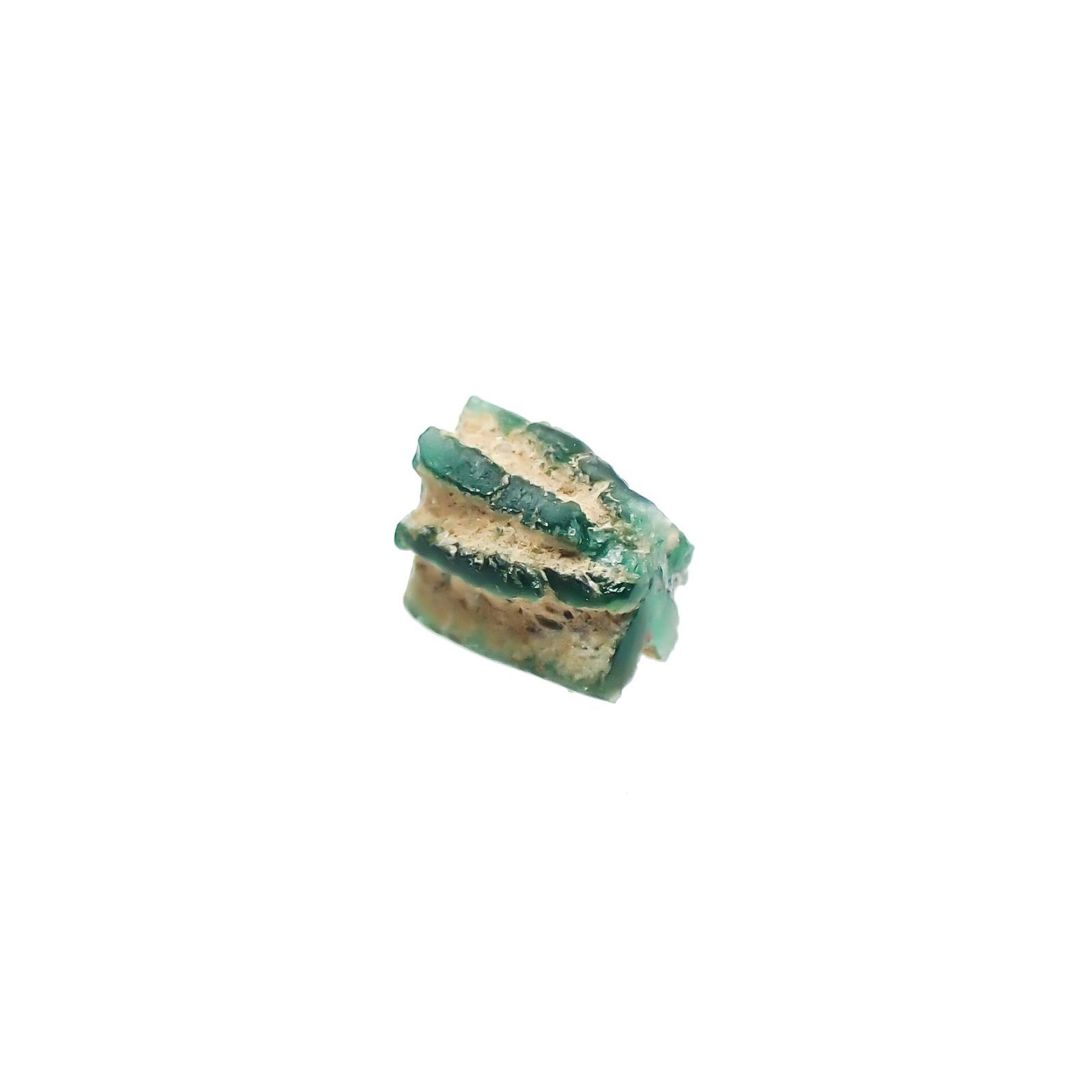 逆トラピッチェエメラルド 原石 コロンビア産 0.18ct[240627846]3.1x2.5mm前後