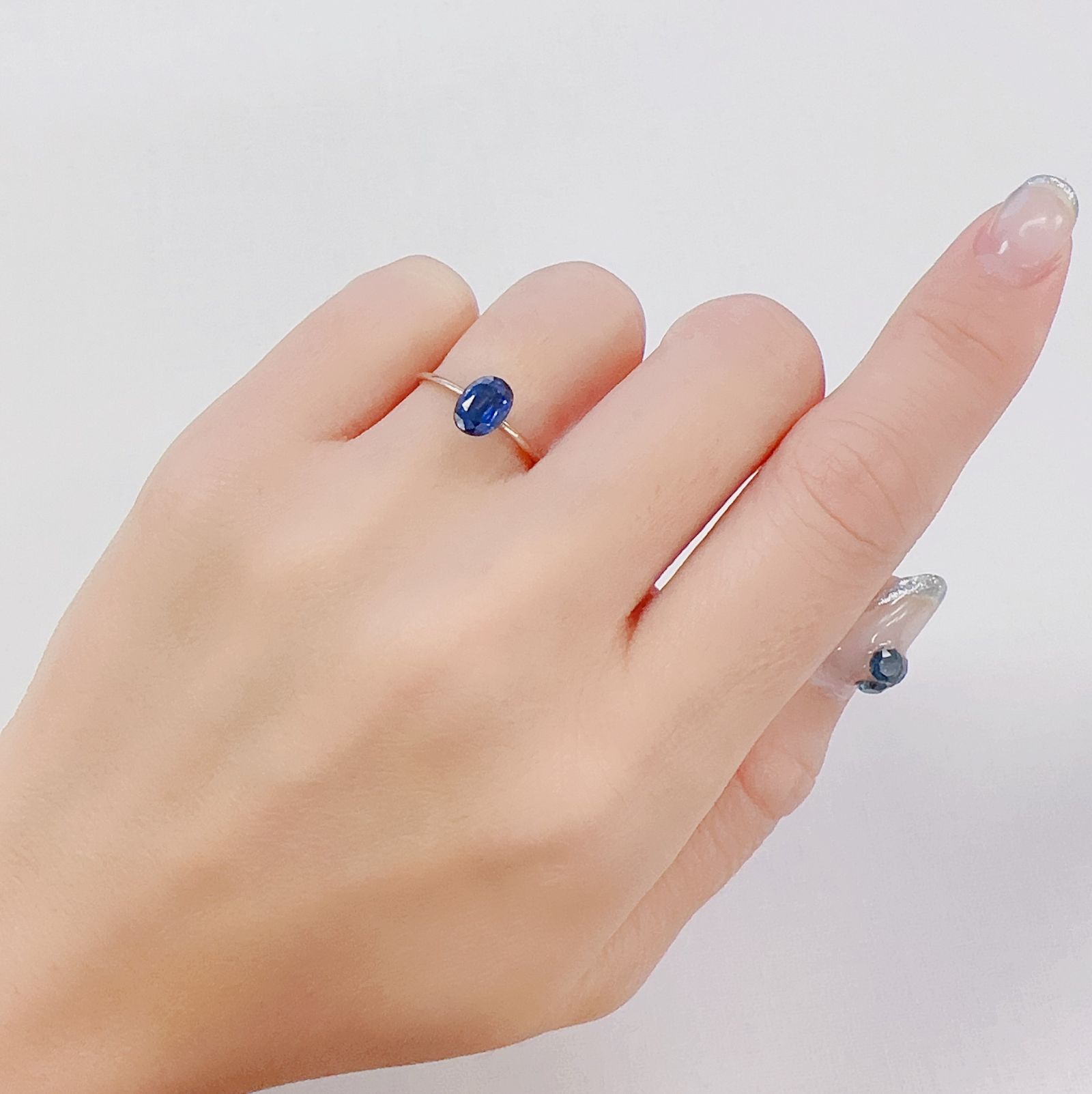 カイヤナイト(宝石名カイヤナイト)ネパール産 1.07ct 識別済[230622476]7.1x5.1mm前後