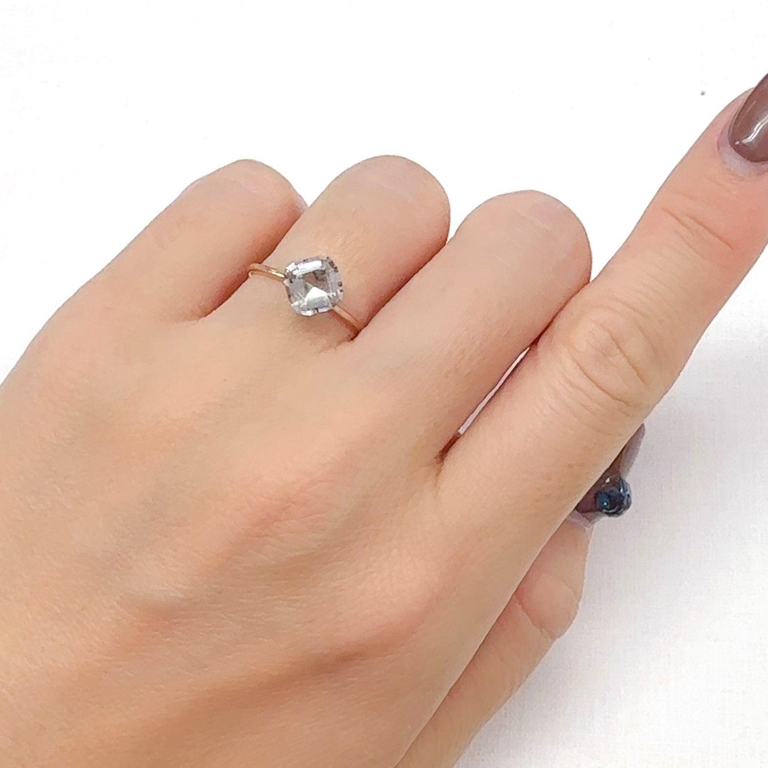 ◇カスタムカット◇ティンカーベルクォーツ ブラジル産 1.13ct[240628180]7x7mm前後