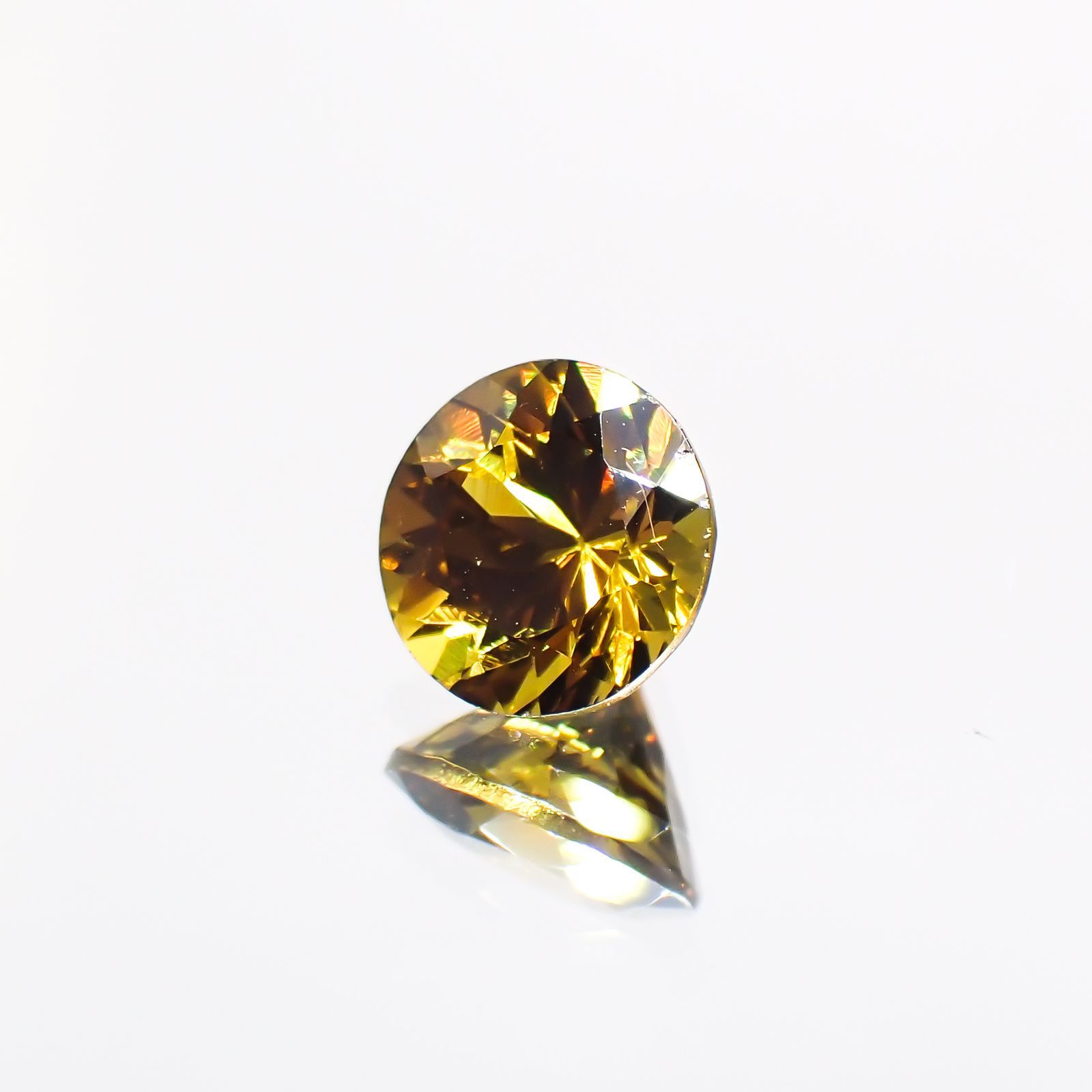 グロッシュラーアンドラダイトガーネット(宝石名グロッシュラー/アンドラダイト・ガーネット)ナミビア産 1.60ct 識別済[220114306]7x7mm前後