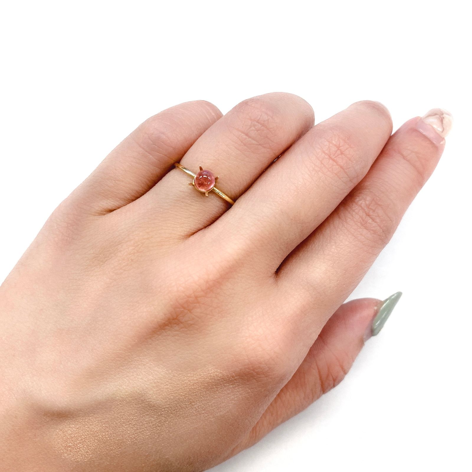 ペツォッタイト(ラズベリル) マダガスカル産 ルース 0.46ct[210410664]4.4×4.3mm前後