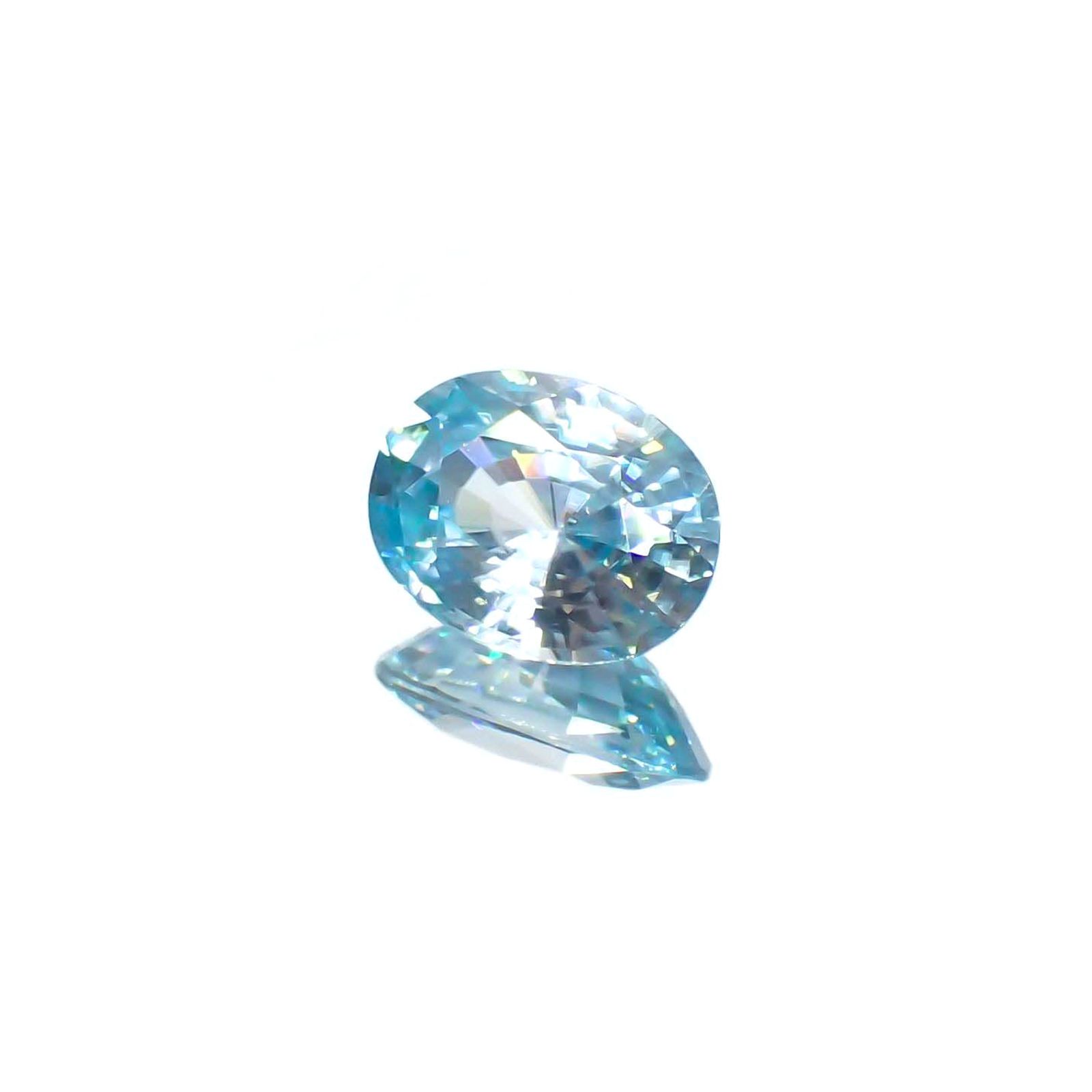 バイカラーブルージルコン カンボジア産 1.79ct [251018646]8x6.1mm前後