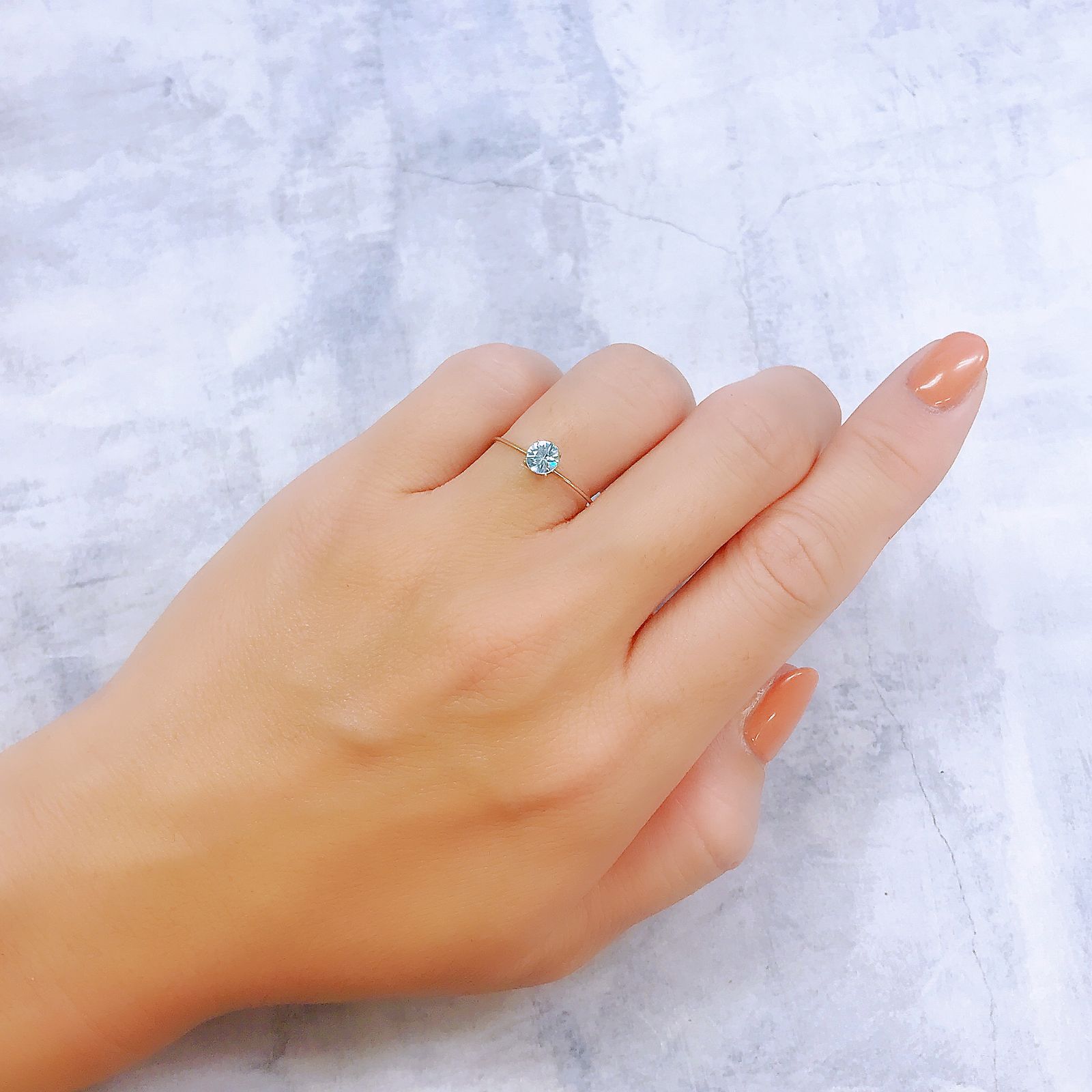アイスブルージルコン カンボジア産 0.60ct[221018652]4.8x4.7mm前後