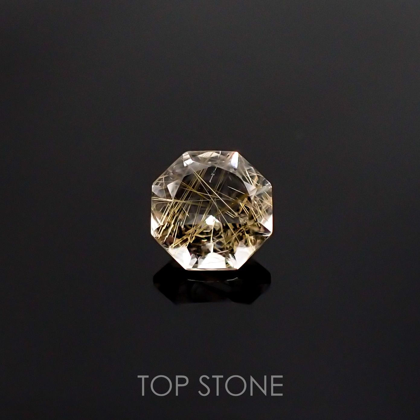 ◇オクタゴンカット◇ルチルクォーツSA ブラジル産 ルース 0.5ct[210511015]5×5mm前後