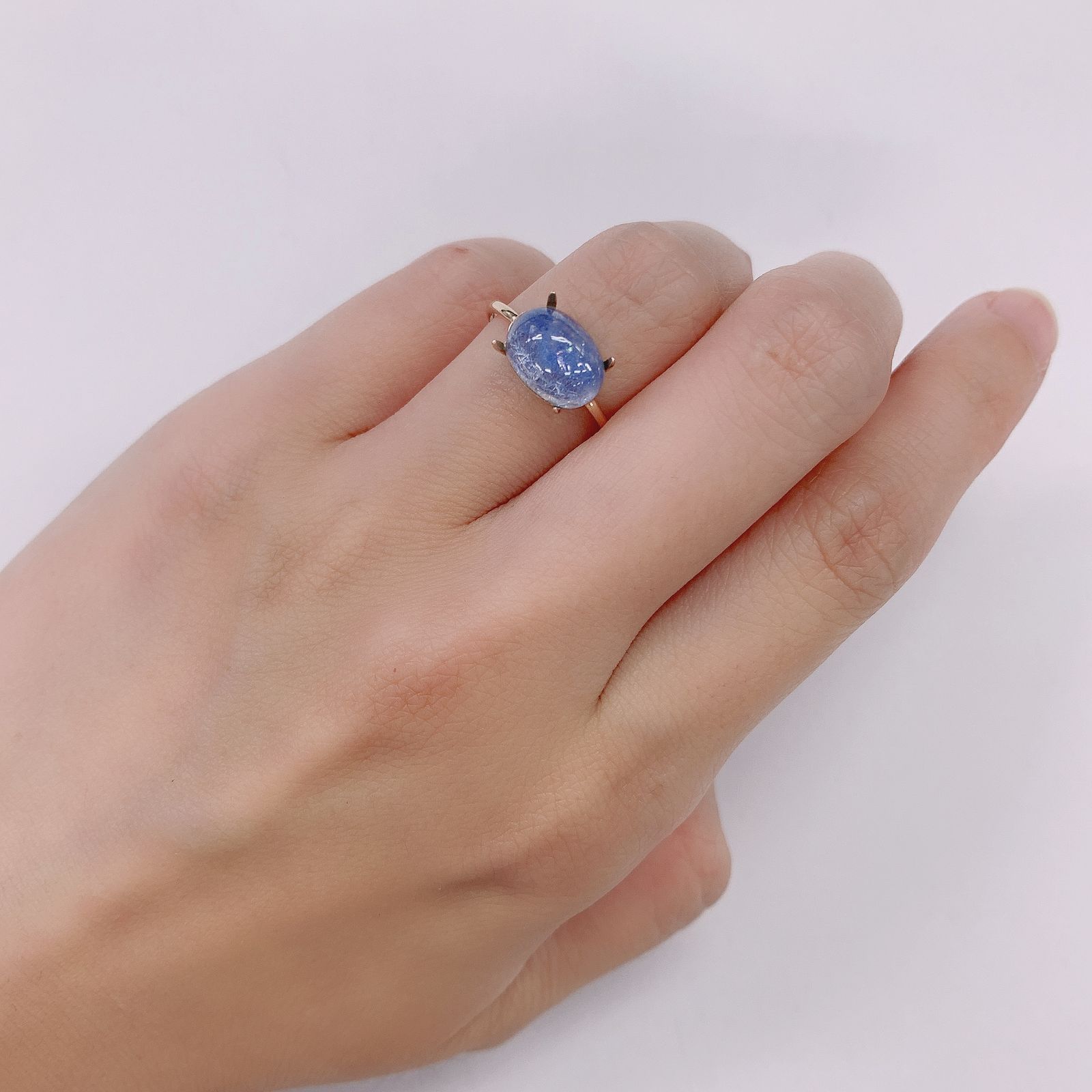 デュモルチェライトインクォーツ ブラジル産 ルース 2.65ct[210913188]9.8×7.1mm前後
